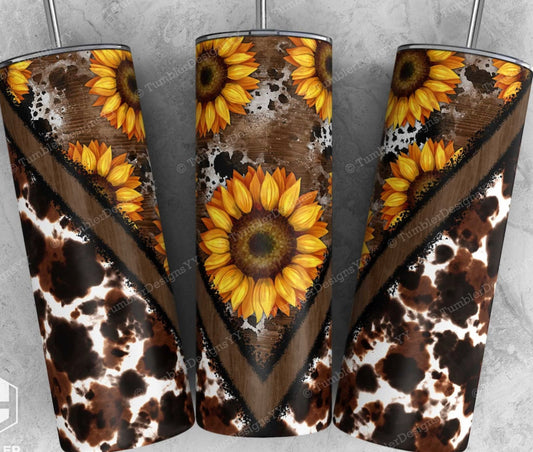 Cowhide and Sunflowers